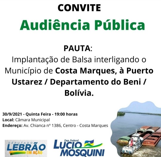 AUDIÊNCIA PÚBLICA EM COSTA MARQUES-RO